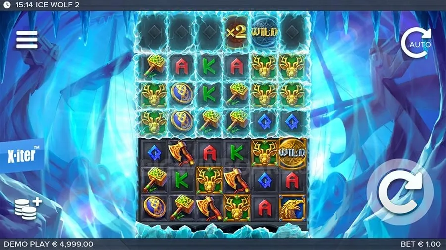 Exciting Nustar casino slot machines with glowing reels and various game icons.