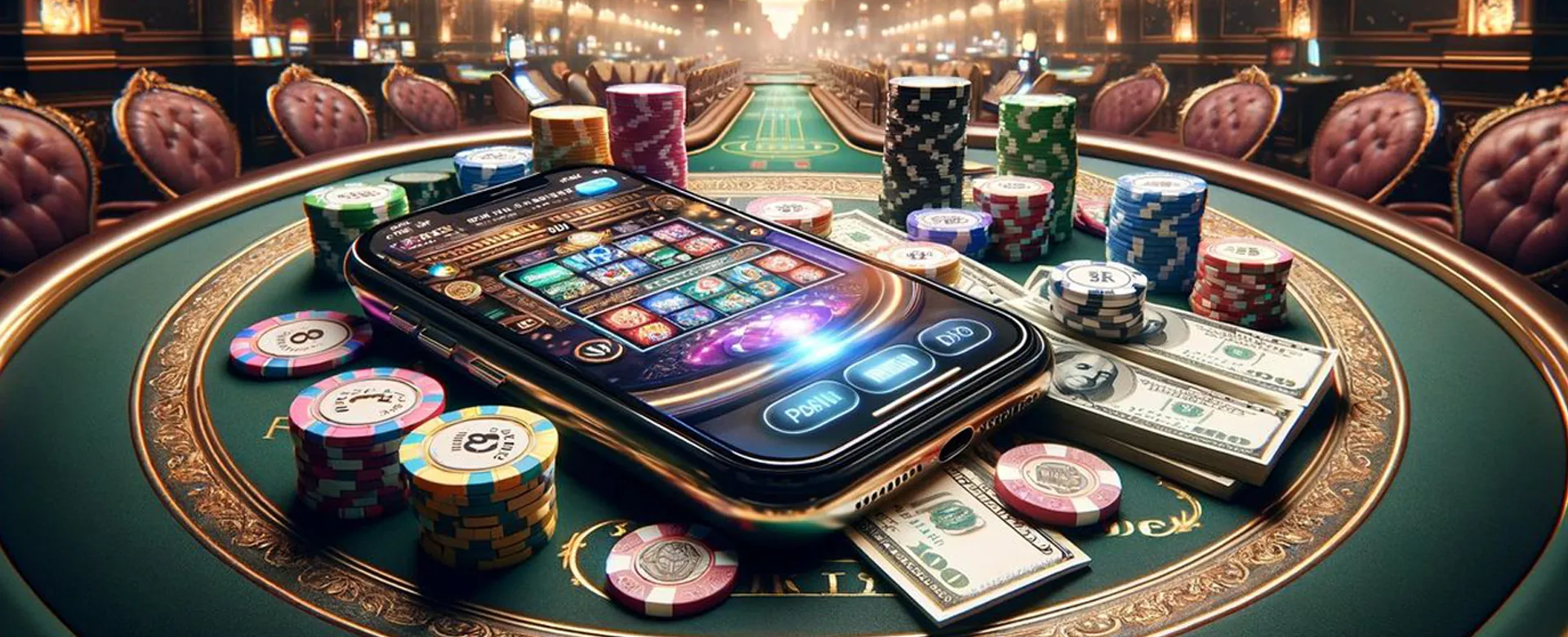 Nustar Promotions Overview: Golden chips and vibrant casino atmosphere